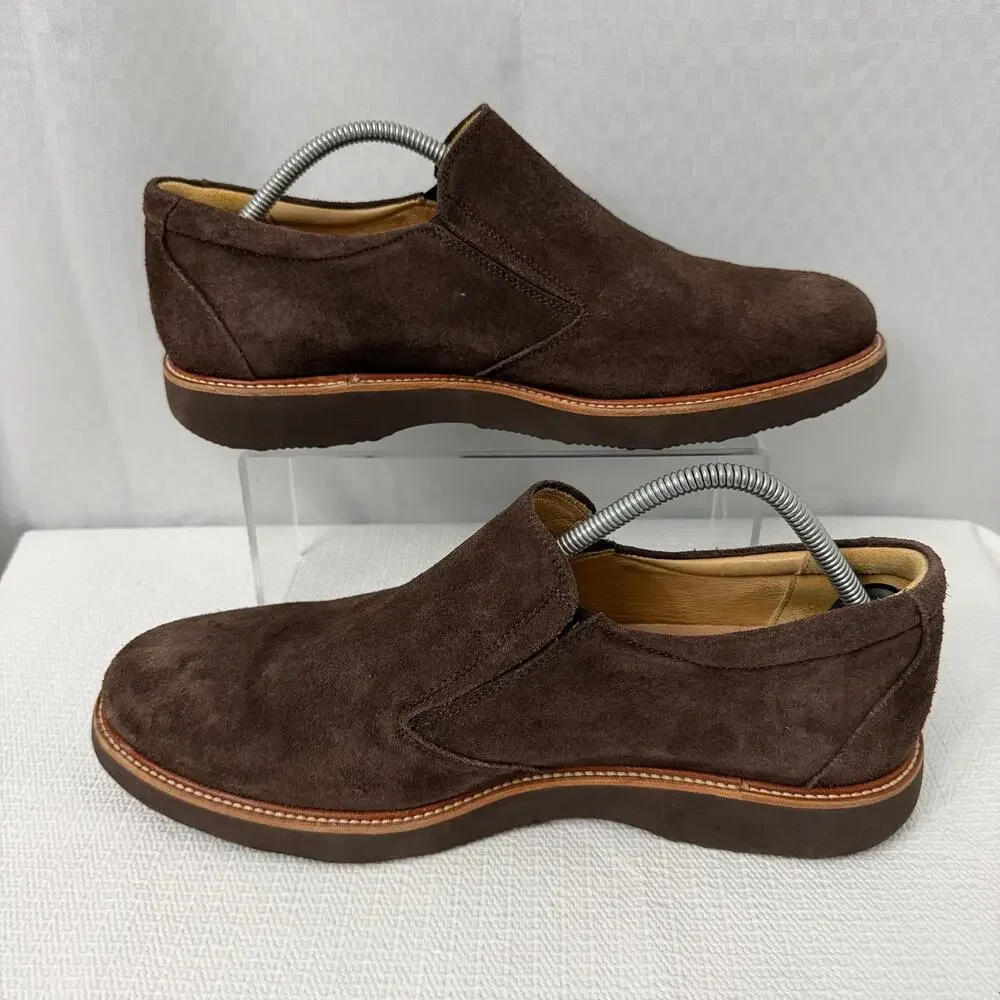 Samuel Hubbard Frequent Traveler Shoes Mens 10.5 Wide Brown Suede Slip On Vibram